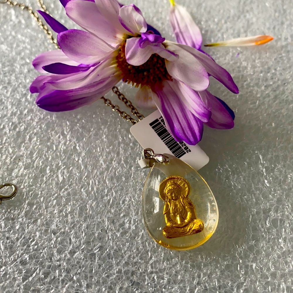 Buddha teardrop necklace